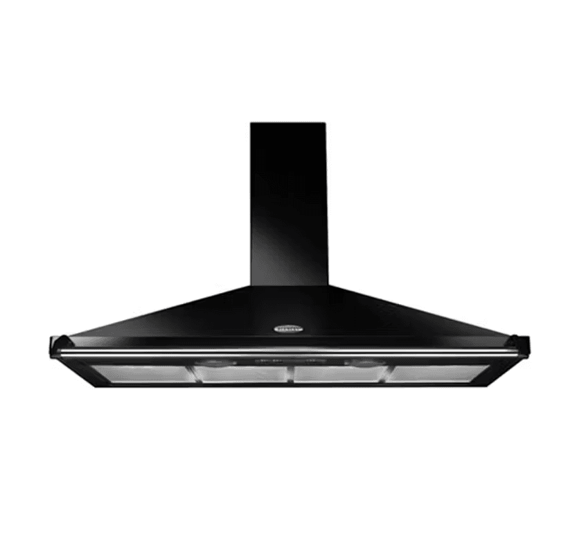 PKM S9-80abtz Wall Hood, Stainless Steel, Glass, Black / 80 Cm