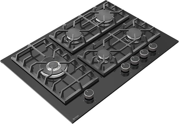 Wiggo Wh-G735gr(W) 70 Cm Built-in Gas Hob With Five Burners